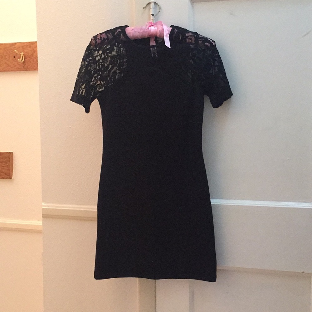 Urban outfitters black lace short sleeve dress